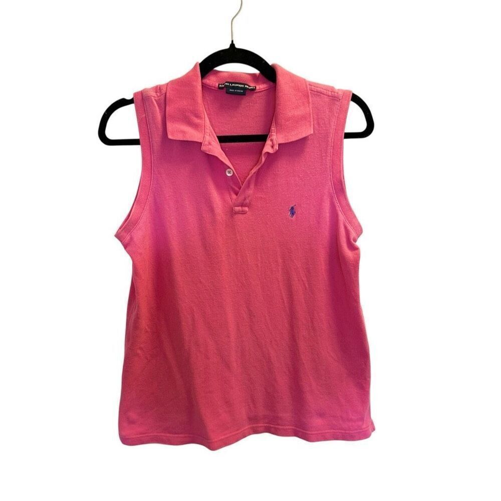 Ralph Lauren Sport size small pink polo tank 100% cotton